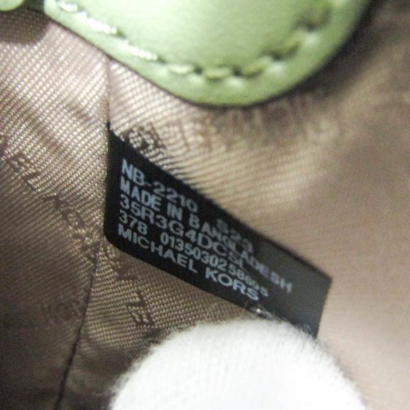 Michael Kors DOVER 35R3G4DC5L Women's Leather Shoulder Bag Light Green - Picture 12 of 13